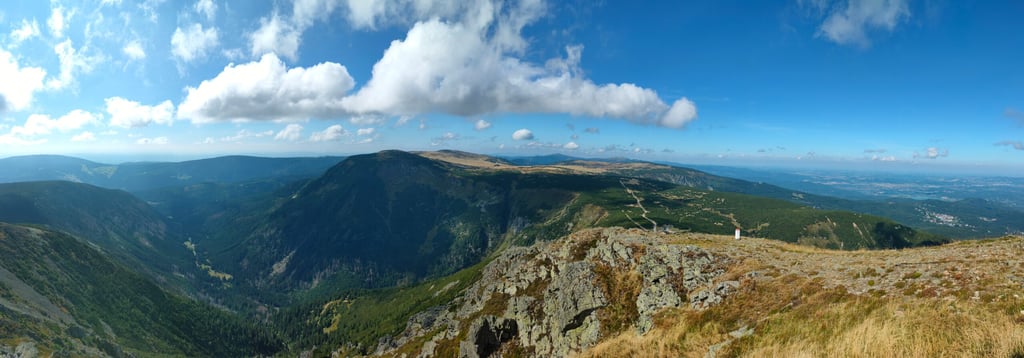Pohled na Krkonoše