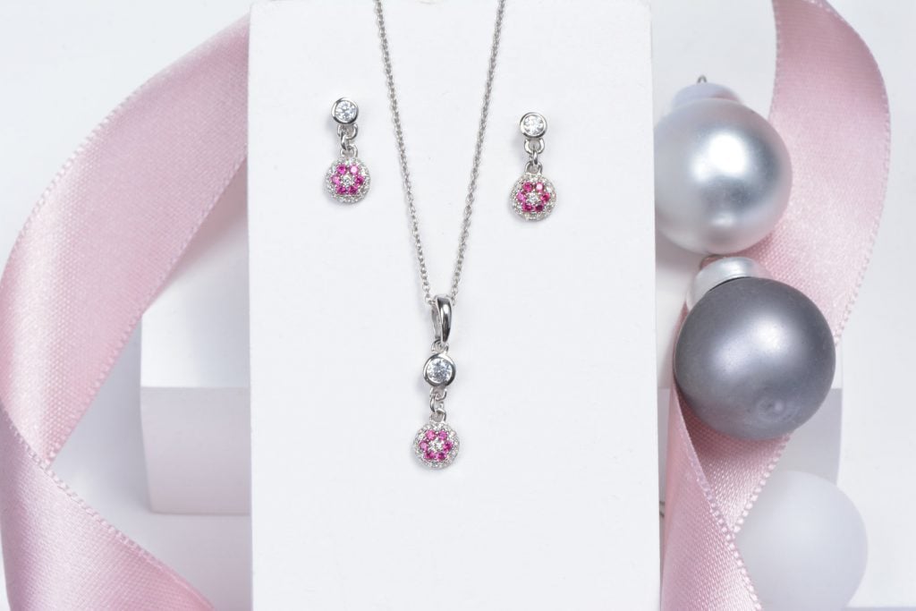 náušnice a řetízek Cutie Kids Jewellery