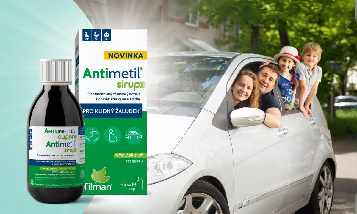 Antimetil testování sirupu