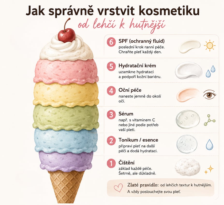 Jak správně vrstvit kosmetiku – pořadí produktů v péči o pleť